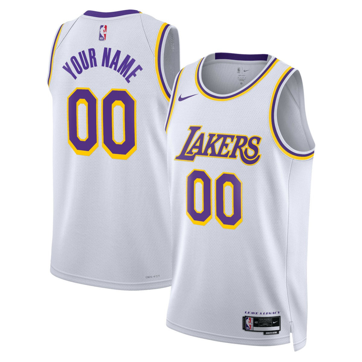 Association Edition Los Angeles Lakers Unisex Swingman Custom Jersey White | NBA