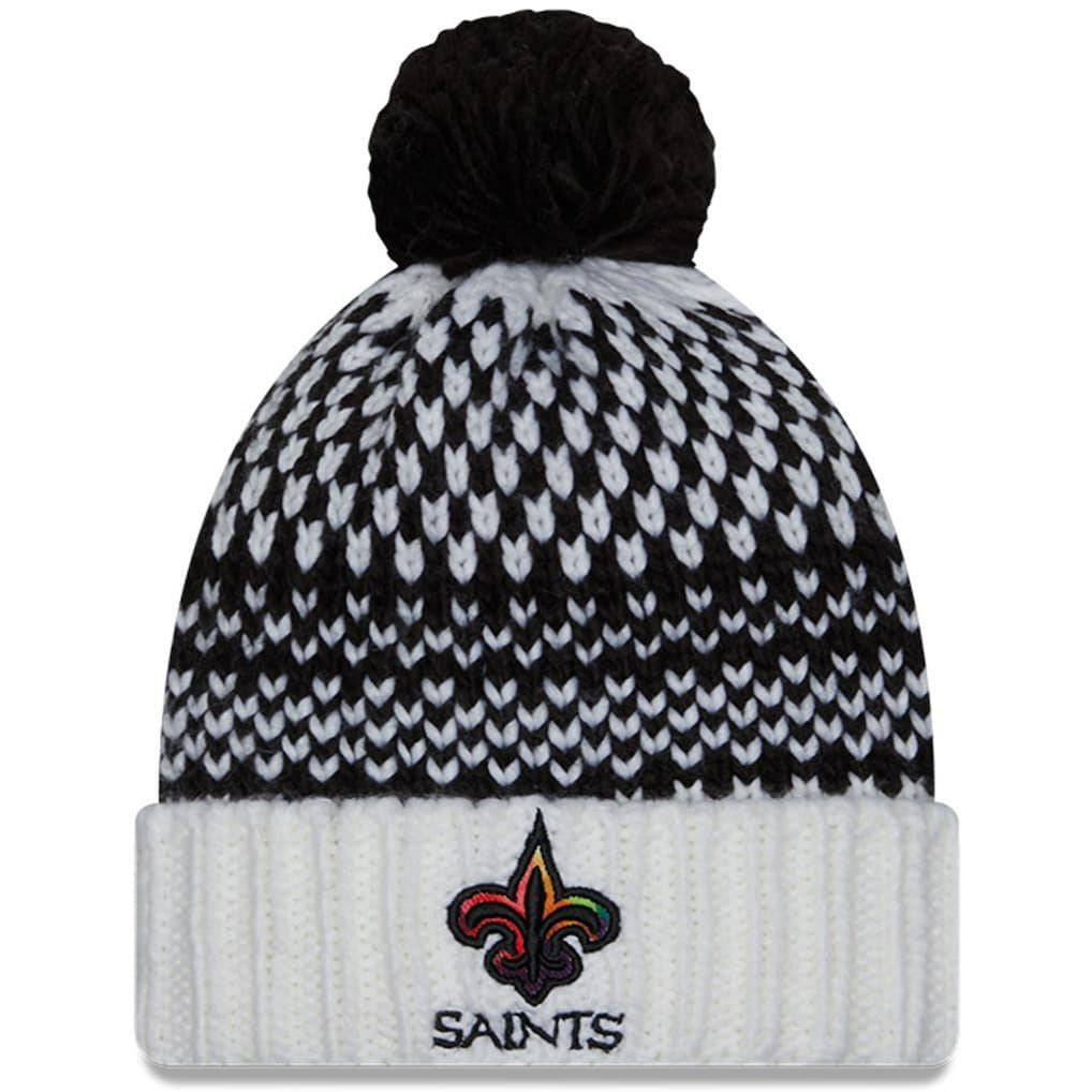 New Orleans Saints Women's 2023 NFL Crucial Catch Cuffed Pom Knit Hat | NFL Discount
