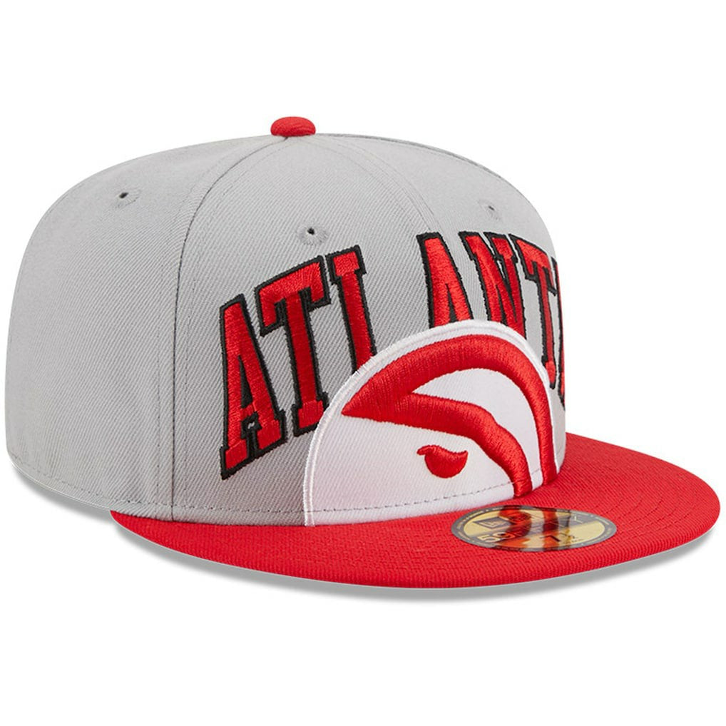 Gray/Red Atlanta Hawks Tip-Off Two-Tone 59FIFTY Fitted Hat | NBA