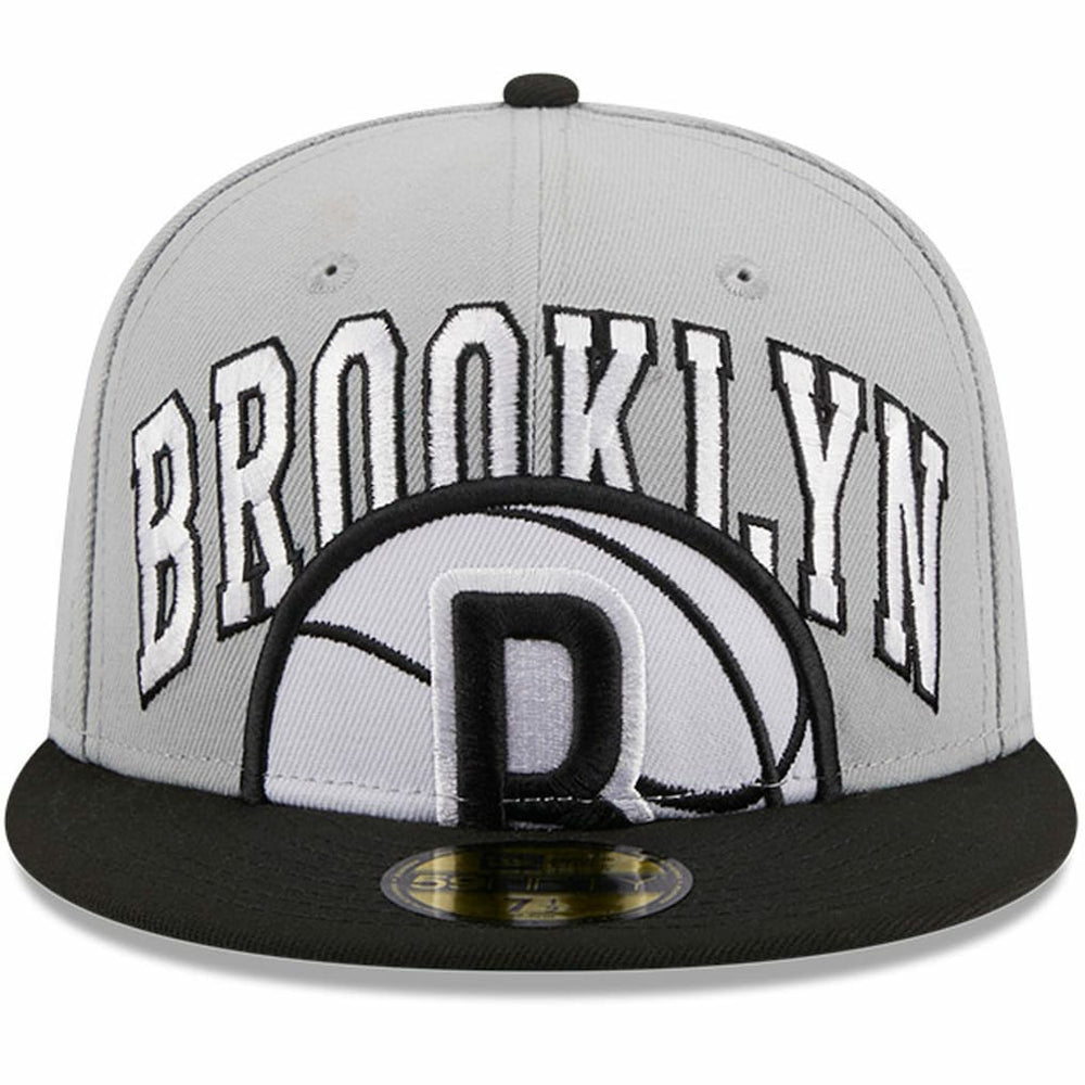 Gray/Black Brooklyn Nets Tip-Off Two-Tone 59FIFTY Fitted Hat | NBA
