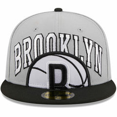 Gray/Black Brooklyn Nets Tip-Off Two-Tone 59FIFTY Fitted Hat | NBA