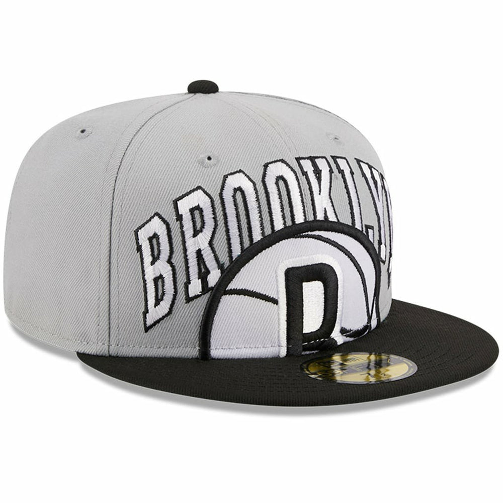 Gray/Black Brooklyn Nets Tip-Off Two-Tone 59FIFTY Fitted Hat | NBA