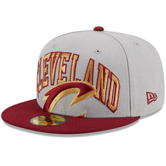 Gray/Wine Cleveland Cavaliers Tip-Off Two-Tone 59FIFTY Fitted Hat sale | NBA