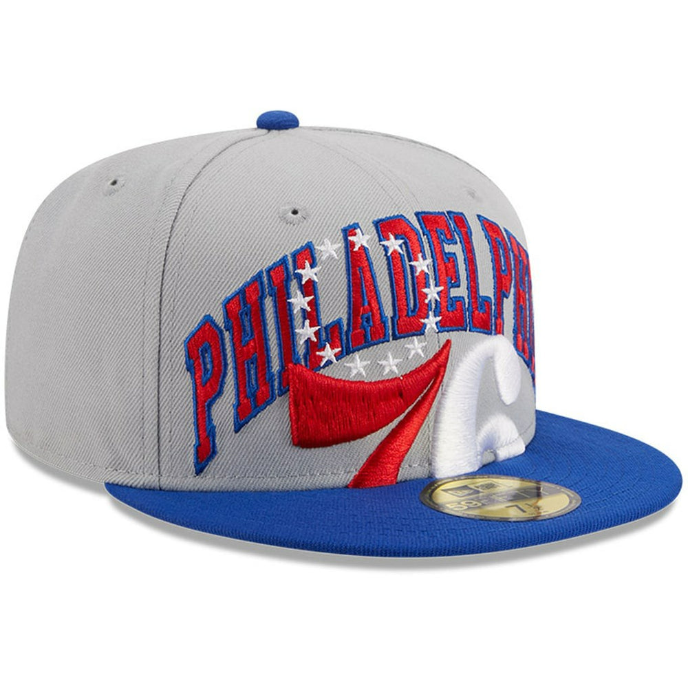 Gray/Royal Philadelphia 76ers Tip-Off Two-Tone 59FIFTY Fitted Hat | NBA
