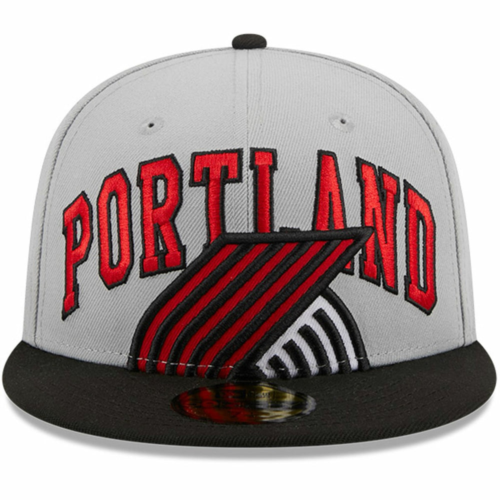 Gray/Black Portland Trail Blazers Tip-Off Two-Tone 59FIFTY Fitted Hat | NBA