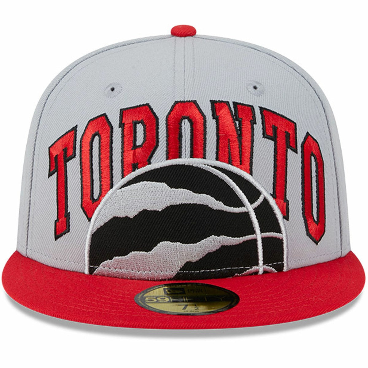 Gray/Red Toronto Raptors Tip-Off Two-Tone 59FIFTY Fitted Hat | NBA