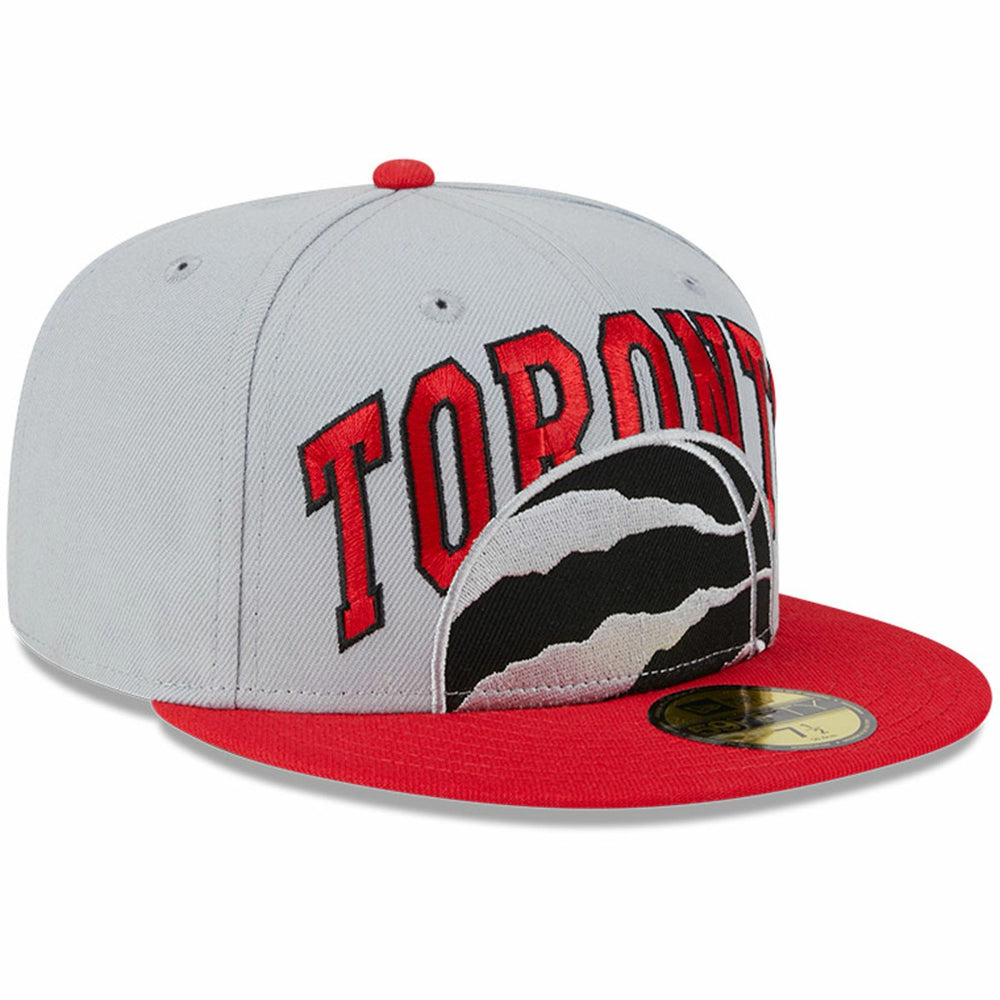 Gray/Red Toronto Raptors Tip-Off Two-Tone 59FIFTY Fitted Hat | NBA