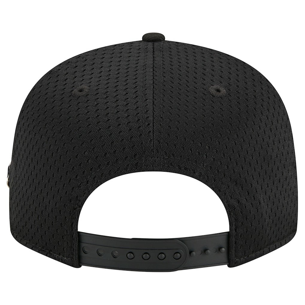 Black Philadelphia 76ers Post-Up Pin Mesh 9FIFTY Snapback Hat | NBA