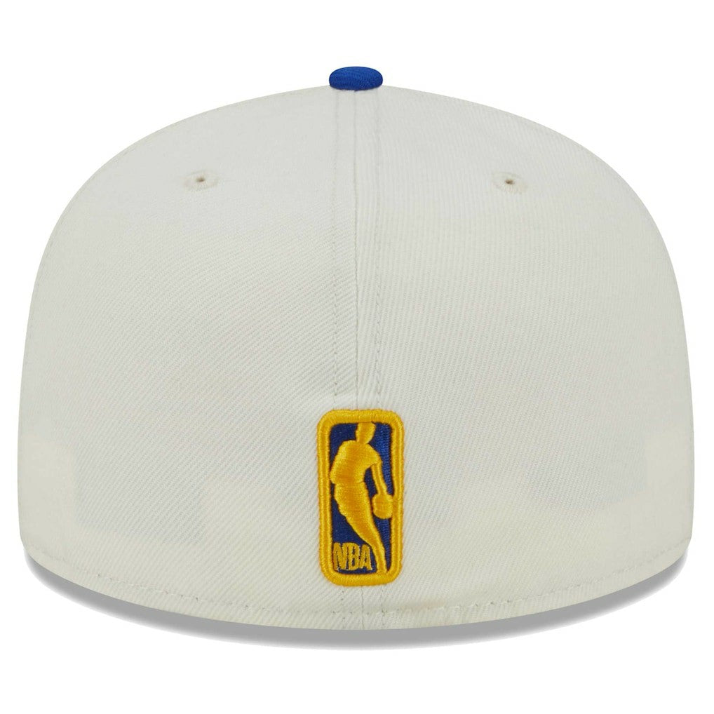 Cream Golden State Warriors Piped Pop Panel 59FIFTY Fitted Hat sale | NBA