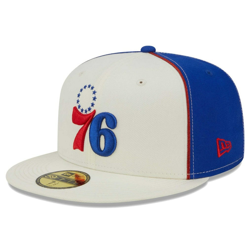Cream Philadelphia 76ers Piped Pop Panel 59FIFTY Fitted Hat | NBA