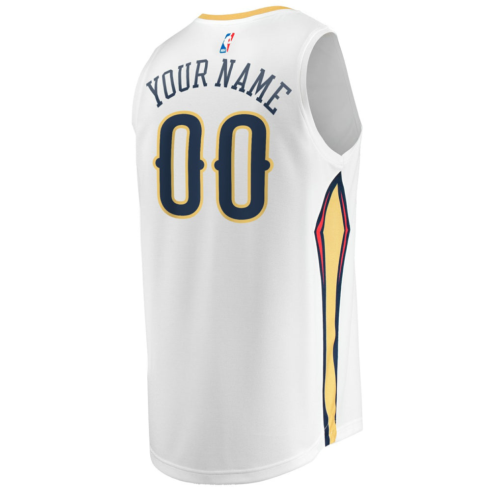 White New Orleans Pelicans Youth Fast Break Replica Custom Jersey | NBA