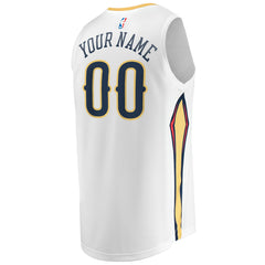 White New Orleans Pelicans Youth Fast Break Replica Custom Jersey | NBA