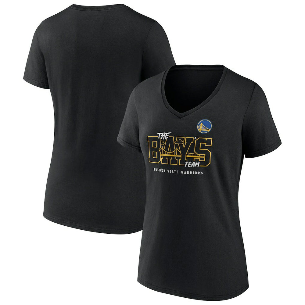 Black Golden State Warriors Women's Team Pride V-Neck T-Shirt sale | NBA