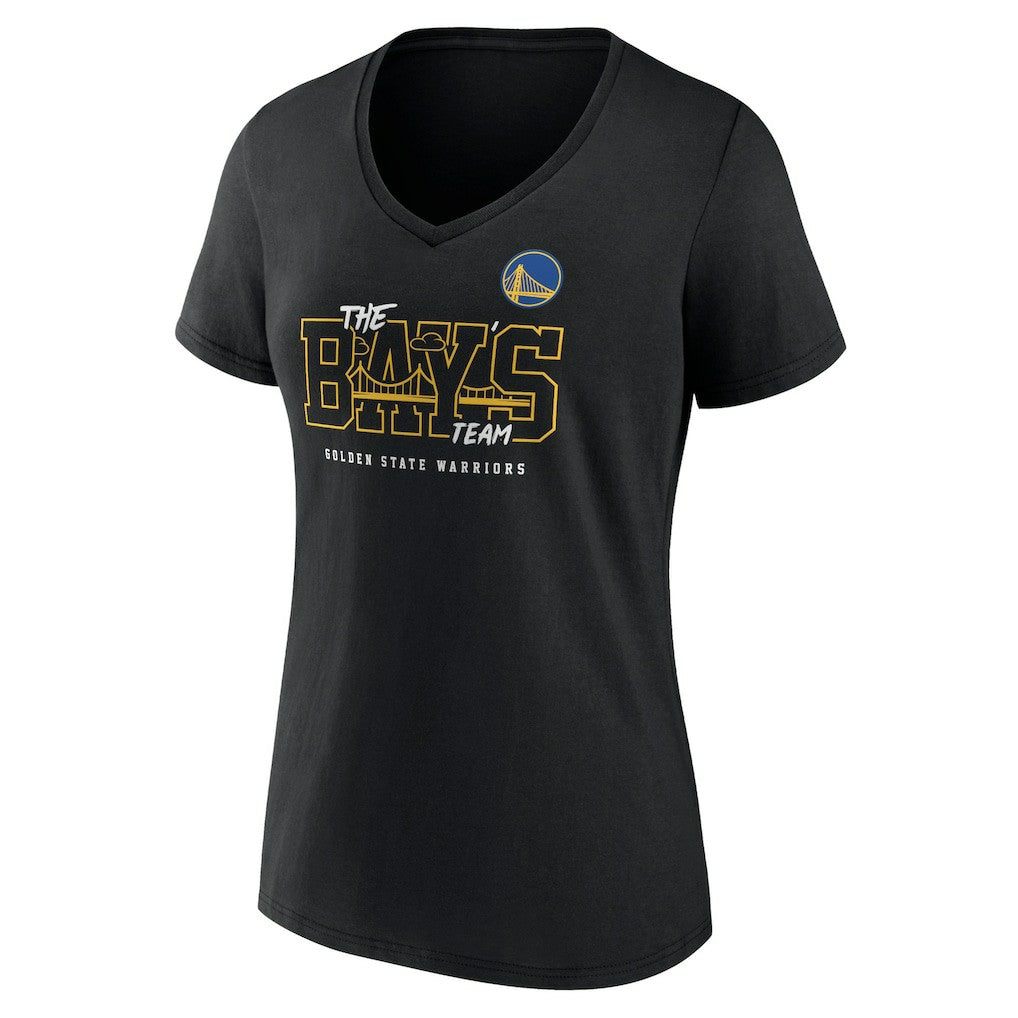 Black Golden State Warriors Women's Team Pride V-Neck T-Shirt sale | NBA