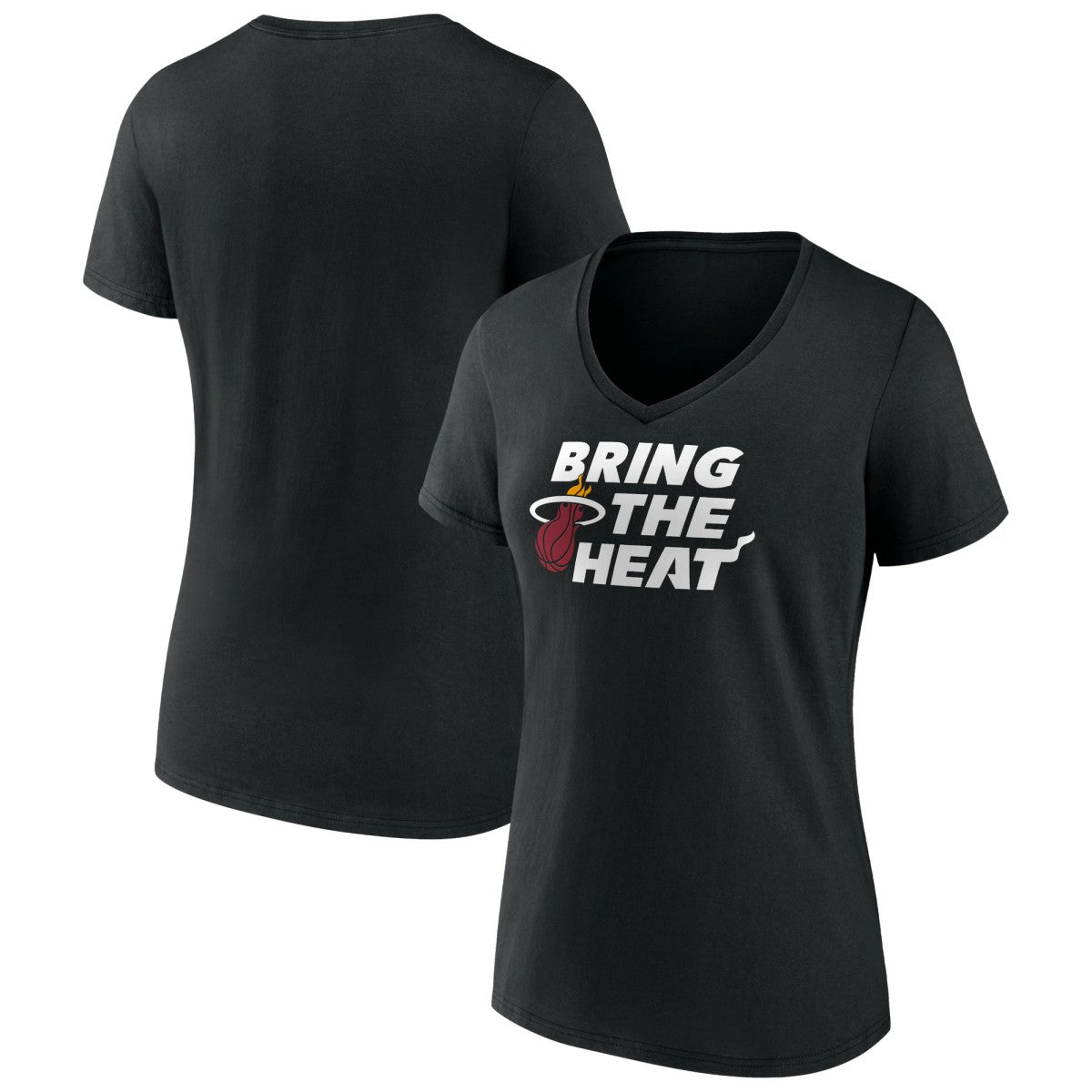 Black Miami Heat Women's Team Pride V-Neck T-Shirt | NBA