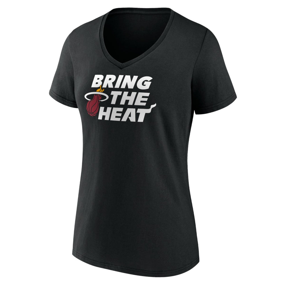 Black Miami Heat Women's Team Pride V-Neck T-Shirt | NBA