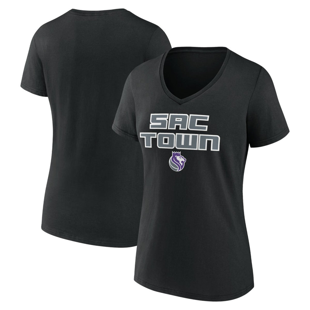 Black Sacramento Kings Women's Team Pride V-Neck T-Shirt | NBA