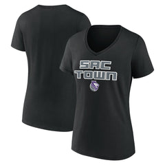 Black Sacramento Kings Women's Team Pride V-Neck T-Shirt | NBA