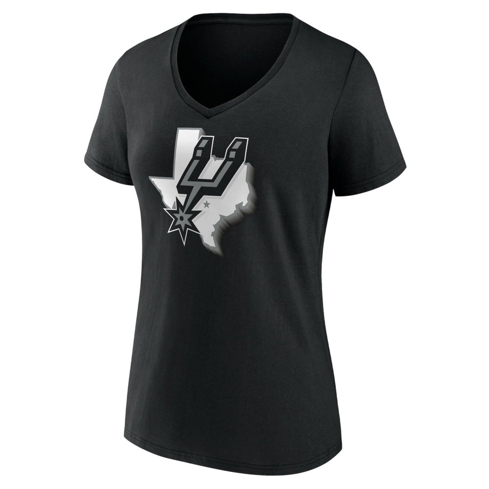 Black San Antonio Spurs Women's Team Pride V-Neck T-Shirt | NBA