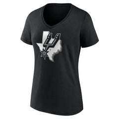 Black San Antonio Spurs Women's Team Pride V-Neck T-Shirt | NBA