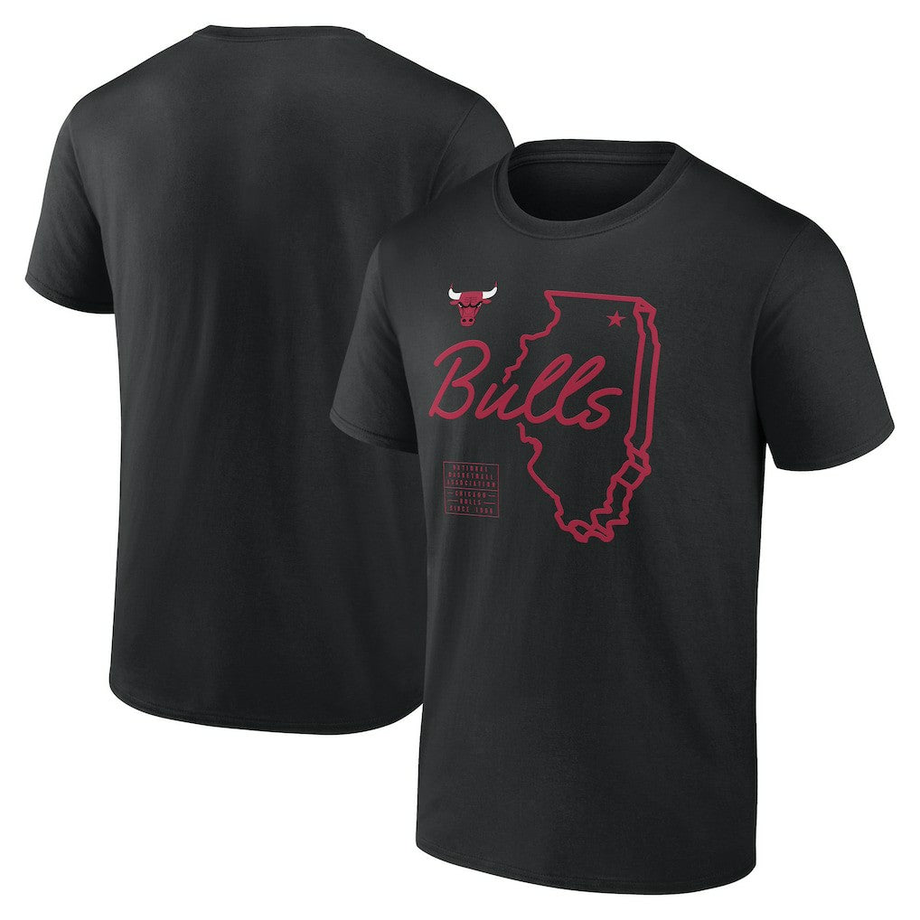 Black Chicago Bulls Announcer T-Shirt sale | NBA