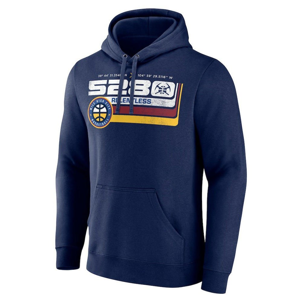 Navy Denver Nuggets Announcer Pullover Hoodie sale | NBA