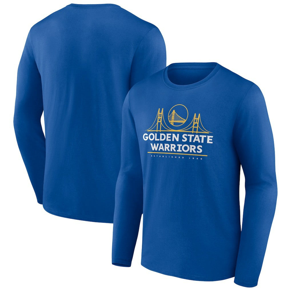 Royal Golden State Warriors Announcer Long Sleeve T-Shirt sale | NBA