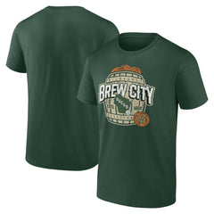 Hunter Green Milwaukee Bucks Announcer T-Shirt | NBA
