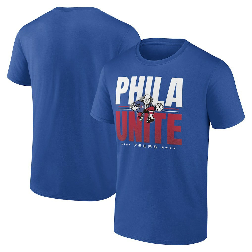Royal Philadelphia 76ers Announcer T-Shirt | NBA