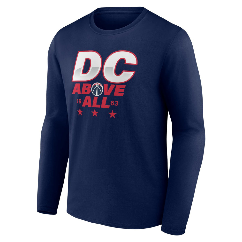 Navy Washington Wizards Announcer Long Sleeve T-Shirt | NBA