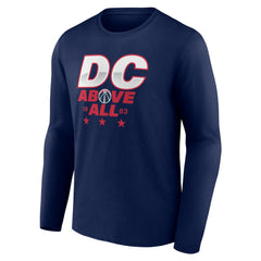 Navy Washington Wizards Announcer Long Sleeve T-Shirt | NBA