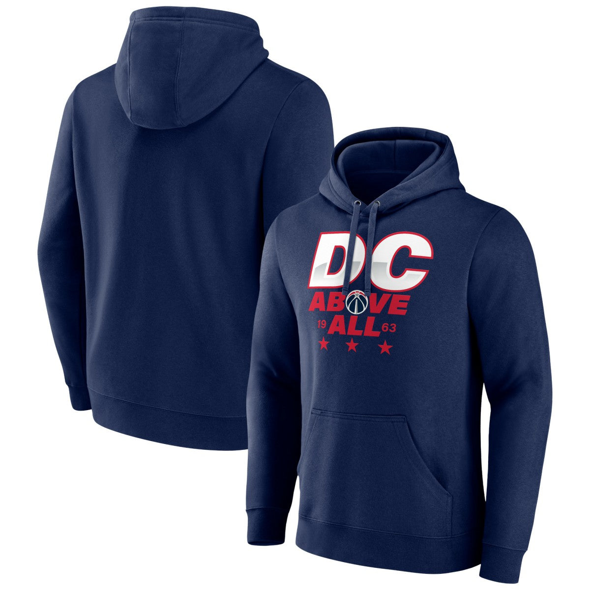 Navy Washington Wizards Announcer Pullover Hoodie | NBA