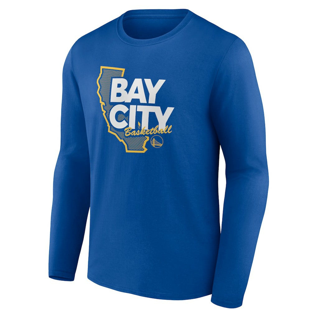Royal Golden State Warriors Huddle Long Sleeve T-Shirt sale | NBA