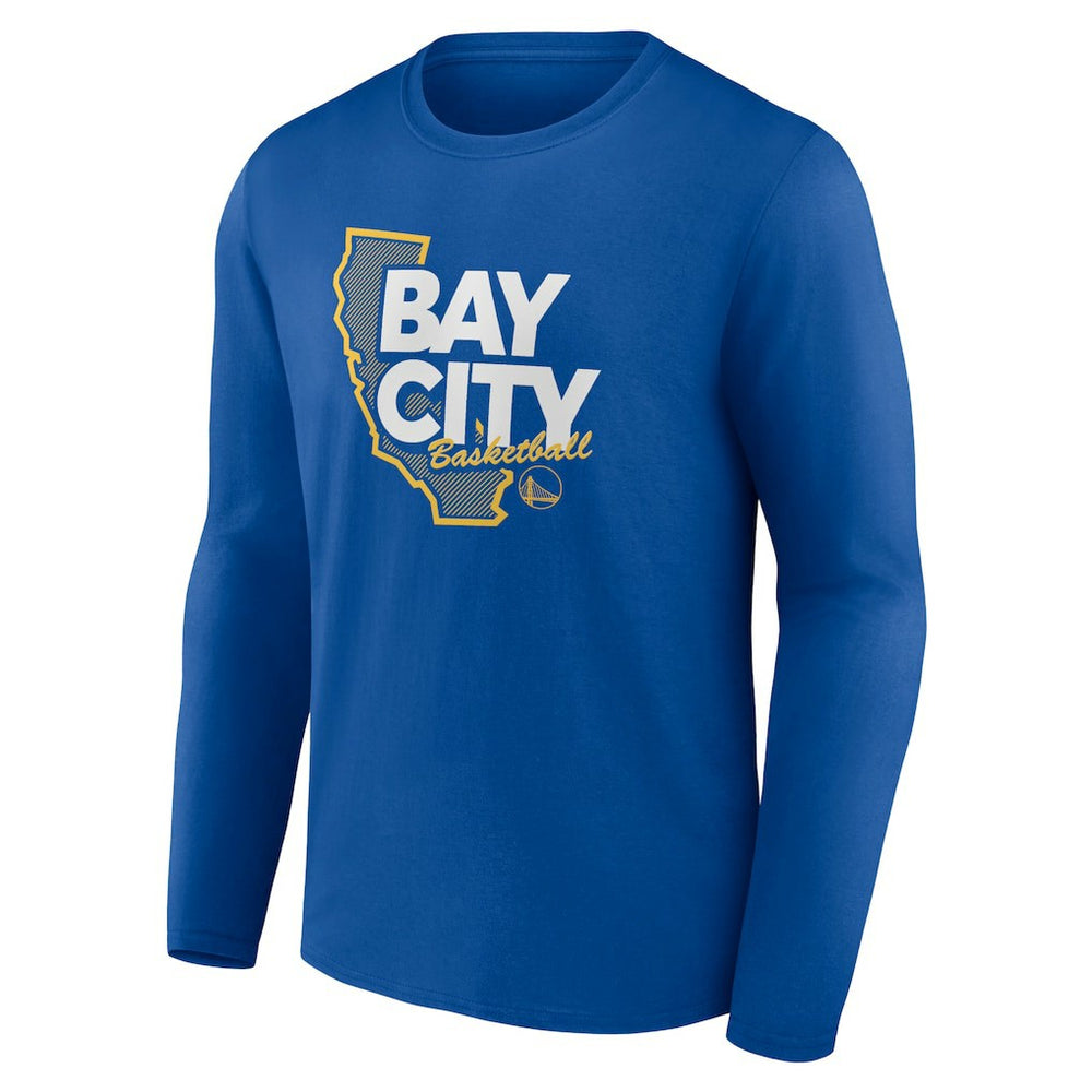 Royal Golden State Warriors Huddle Long Sleeve T-Shirt sale | NBA