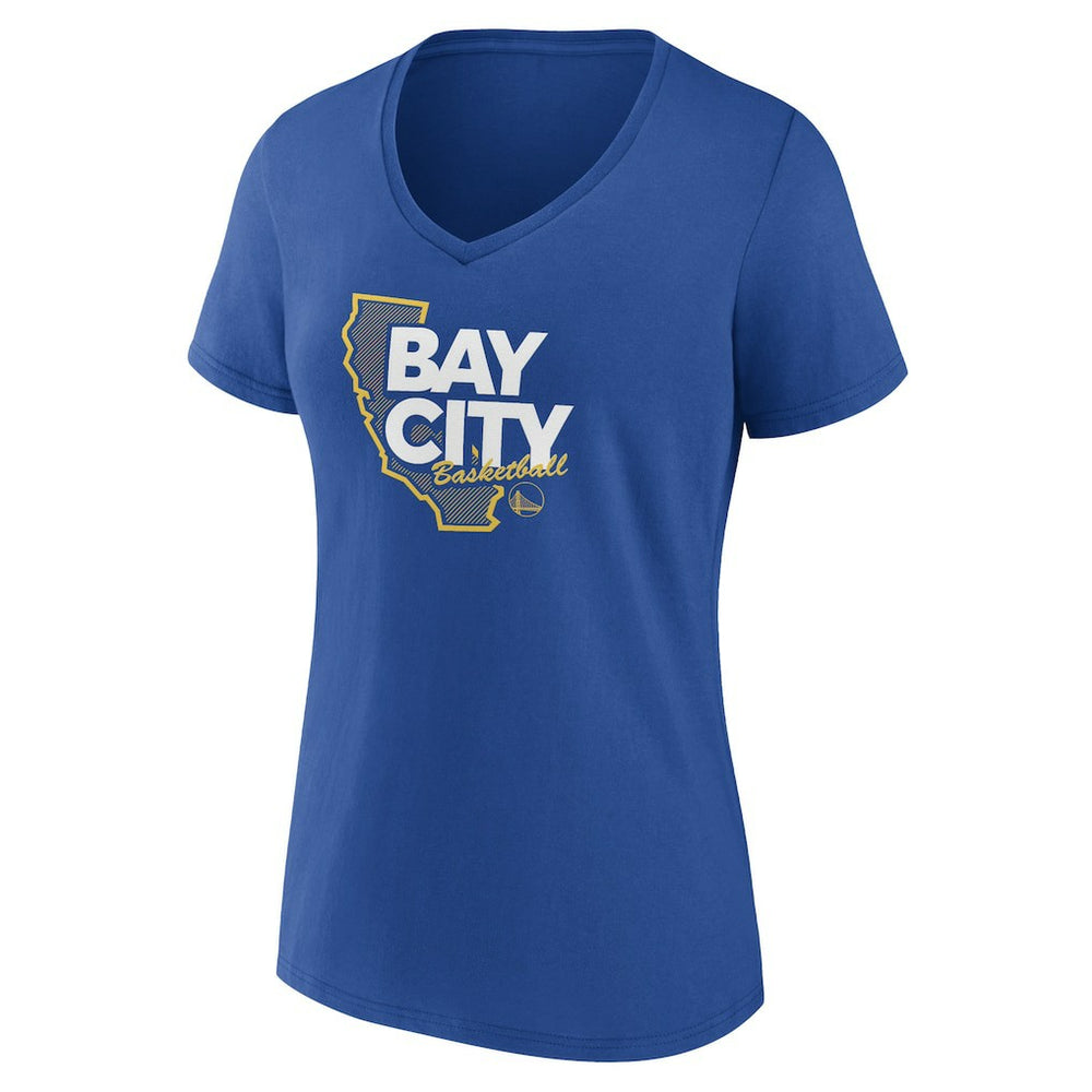 Royal Golden State Warriors Women's Huddle V-Neck T-Shirt sale | NBA