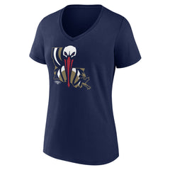Navy New Orleans Pelicans Women's Huddle V-Neck T-Shirt | NBA