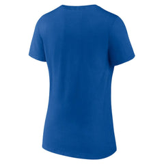 Blue New York Knicks Women's Huddle V-Neck T-Shirt | NBA