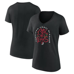 Black Portland Trail Blazers Women's Huddle V-Neck T-Shirt | NBA