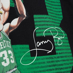 Black Larry Bird Boston Celtics Hardwood Classics Caricature T-Shirt | NBA