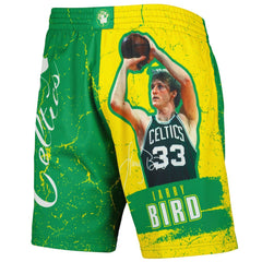 Kelly Green Larry Bird Boston Celtics Hardwood Classics Player Burst Shorts | NBA