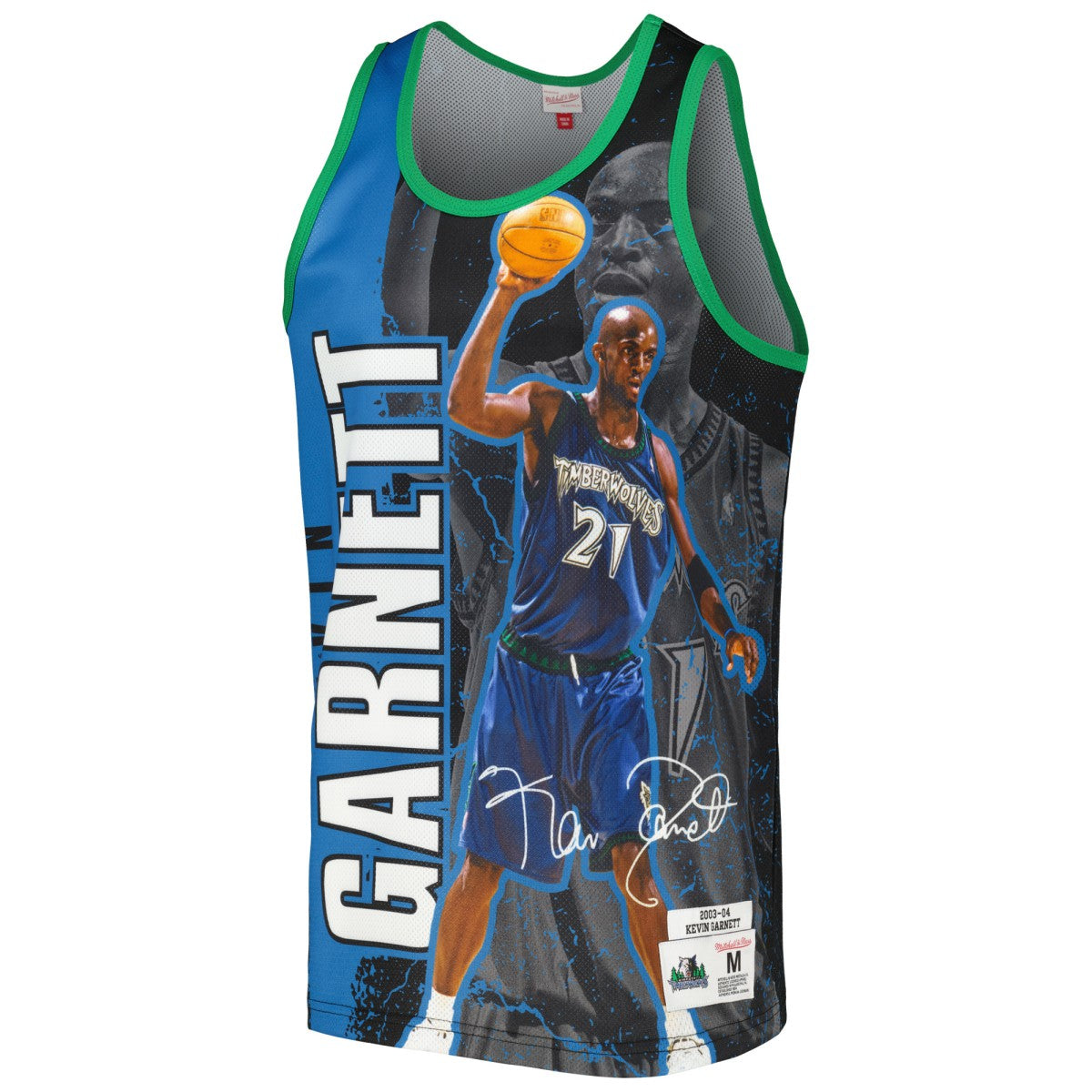 Black Kevin Garnett Minnesota Timberwolves 2003-04 Hardwood Classics Player Burst Tank Top | NBA