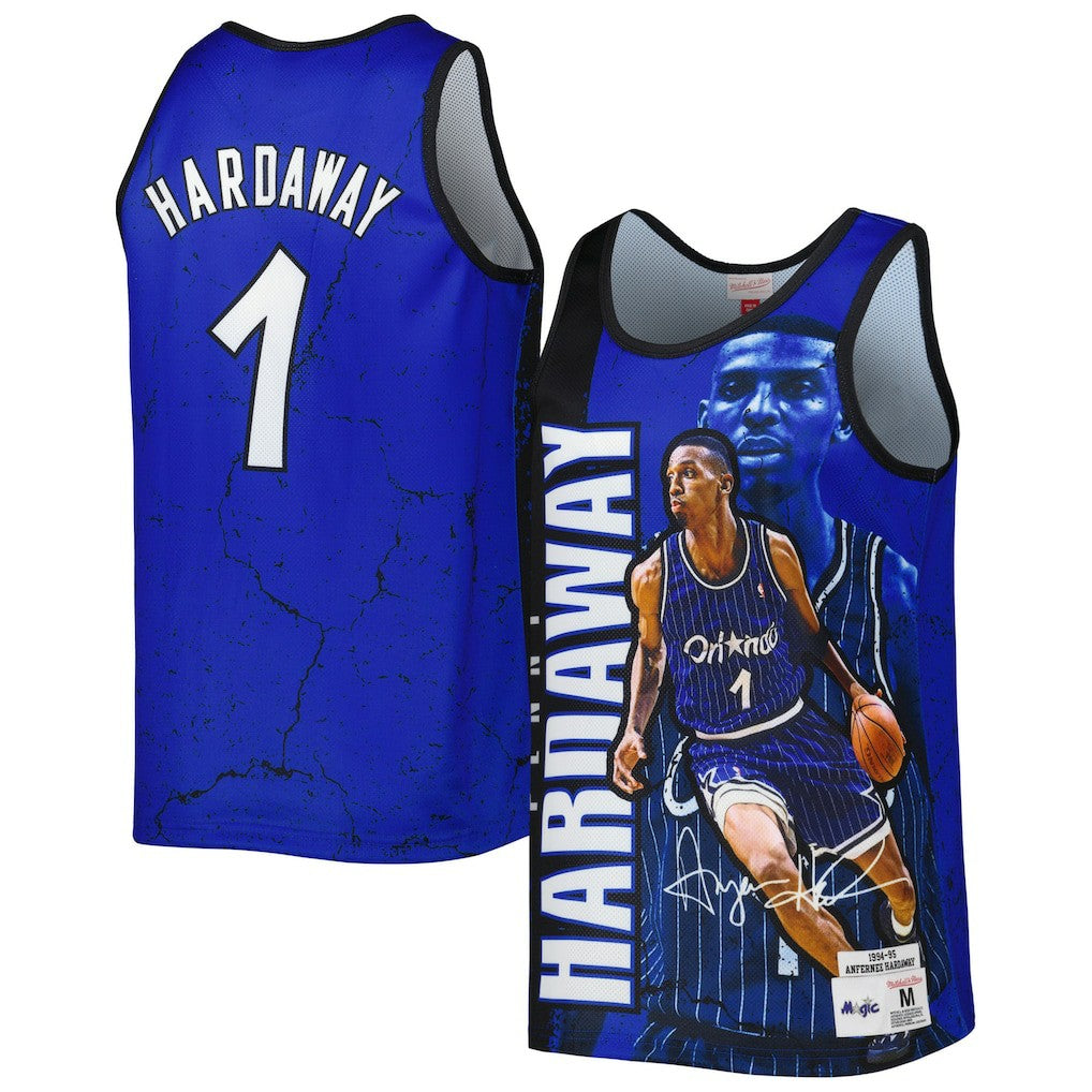 Blue Penny Hardaway Orlando Magic 1994-95 Hardwood Classics Player Burst Tank Top | NBA