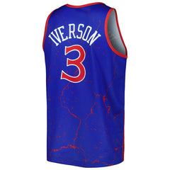 Royal Allen Iverson Philadelphia 76ers 1996-97 Hardwood Classics Player Burst Tank Top | NBA