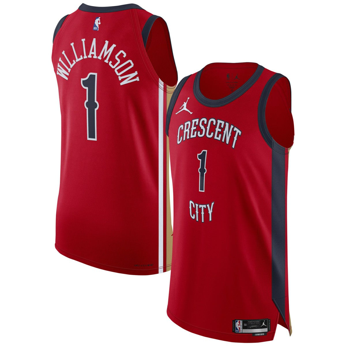 Red Zion Williamson New Orleans Pelicans Jordan Brand Authentic Jersey | NBA