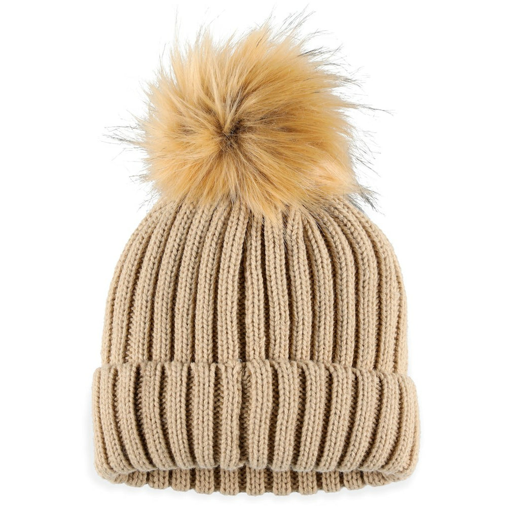 Arizona Cardinals WEAR by Erin Andrews Women's Neutral Cuffed Knit Hat with Pom | NFL Near me