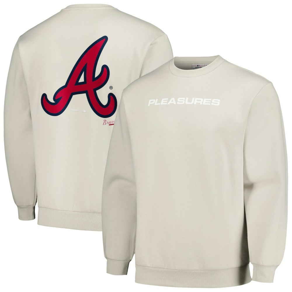 Atlanta Braves PLEASURES Ballpark Pullover Sweatshirt - MLB Pullover