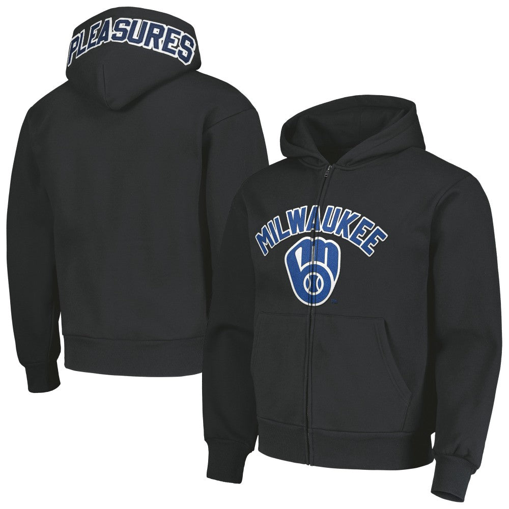 Milwaukee Brewers PLEASURES Opening Day Full-Zip Hoodie - MLB Hoodies