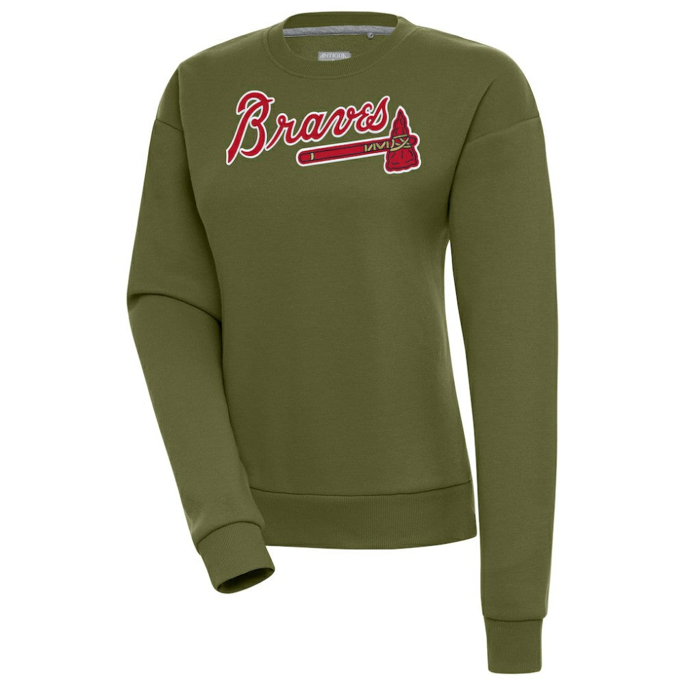 Atlanta Braves Antigua Women's Victory Pullover Sweatshirt - MLB Pullover