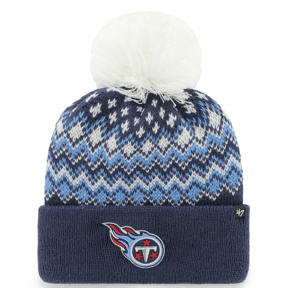 Tennessee Titans '47 Women's Elsa Cuffed Knit Hat with Pom | NFL US