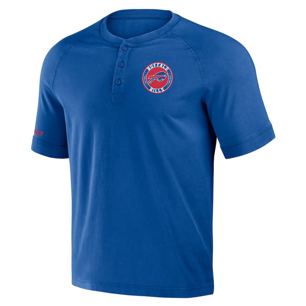 Buffalo Bills NFL x Darius Rucker Collection Washed Raglan Henley T-Shirt | NFL Online